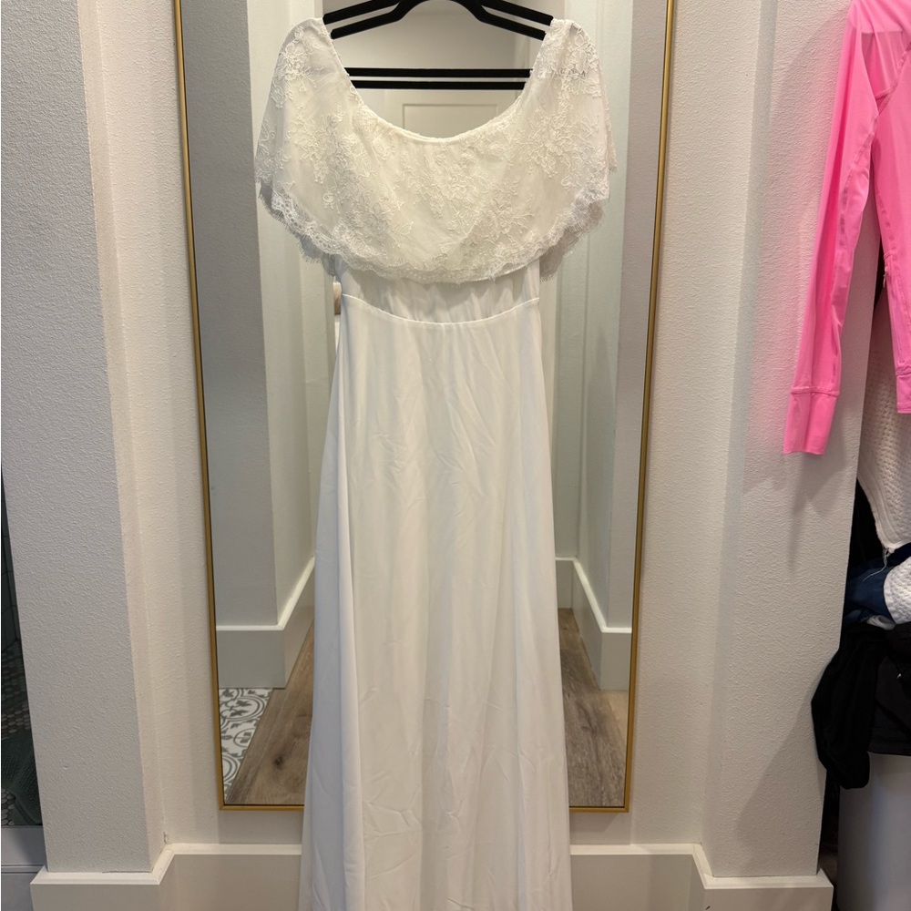Baltic Born Classic White Satin Dress